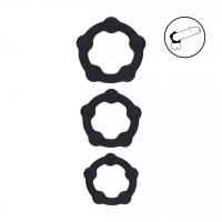 Набор из 3 эрекционных колец Beaded Silicone Cockring Set
